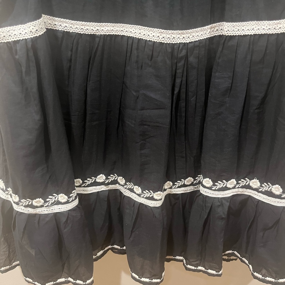 Zara Contrast Embroidered Dress, XS - Picture 3 of 6